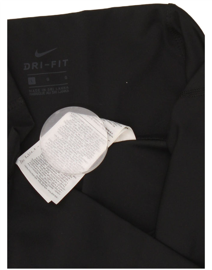 Nike Damen Leggings UK 14 Large Schwarz Polyester