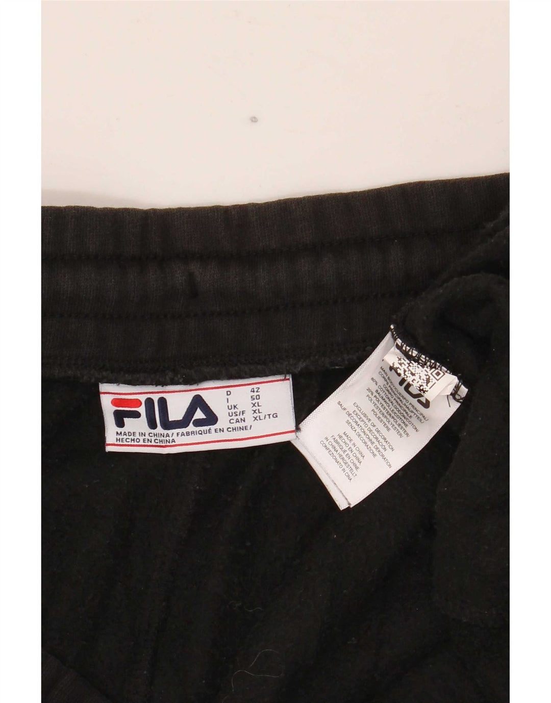 Fila Damen Trainingshose Jogger XL Schwarz Baumwolle