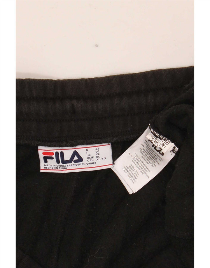 Fila Damen Trainingshose Jogger XL Schwarz Baumwolle