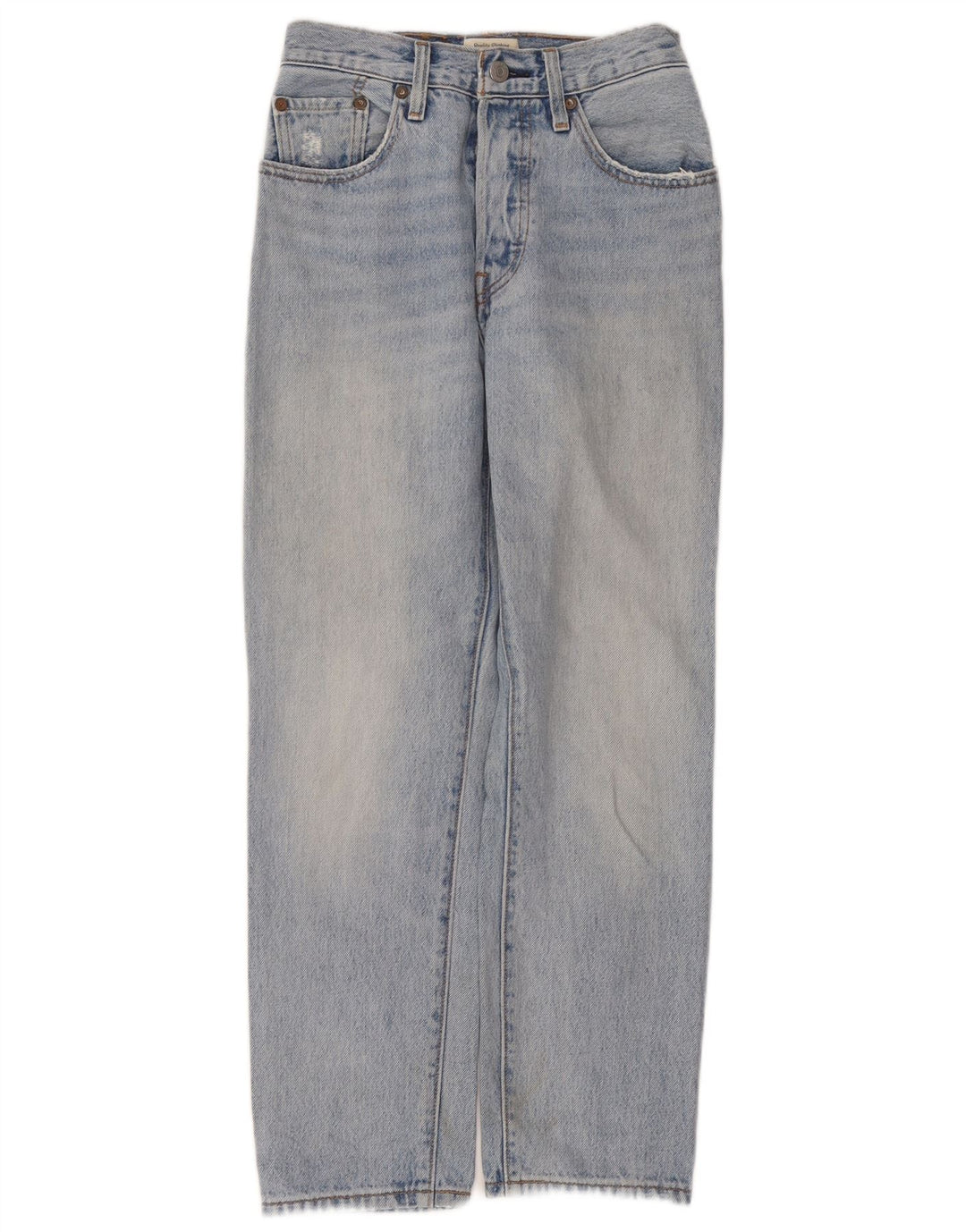 Levi's Damen 501 Straight Jeans W26 L26 Blaue Baumwolle