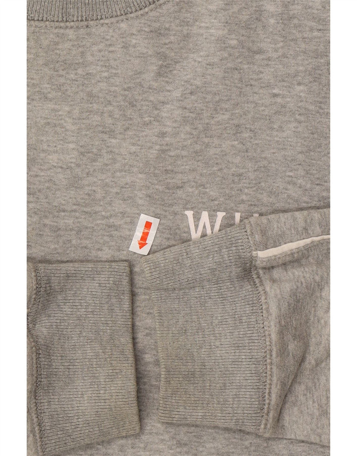 JACK WILLS Damen Sweatshirt Pullover UK 12 Mittelgraue Baumwolle