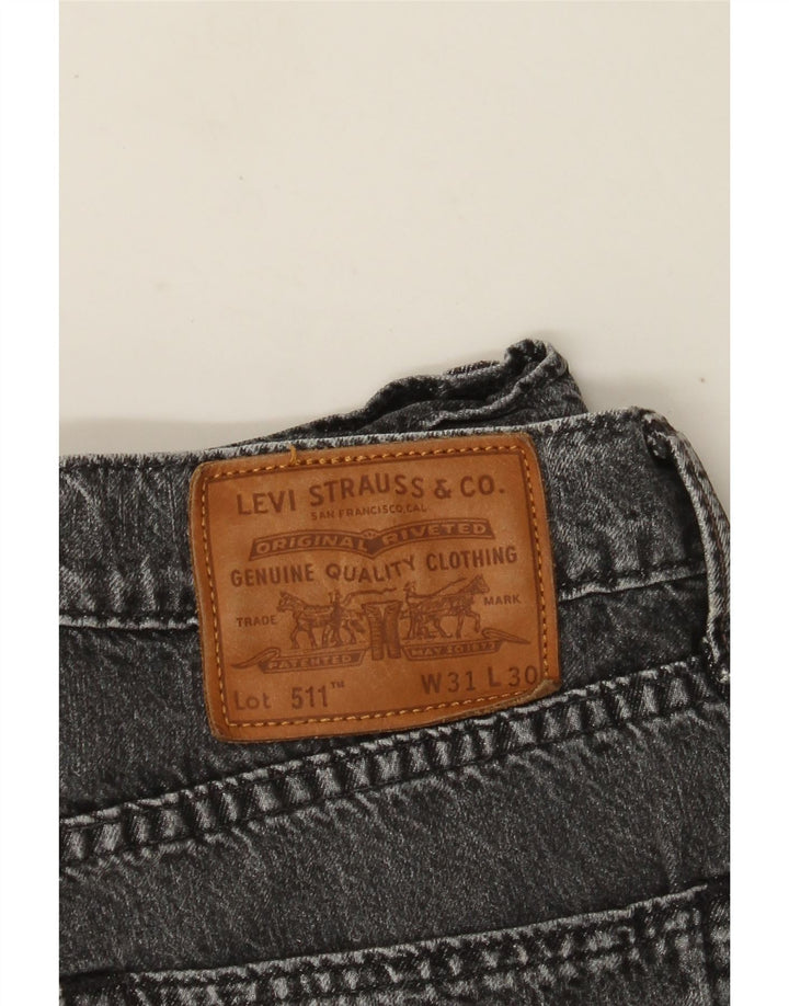 Levi's Herren 511 Slim Jeans W31 L30 Graue Baumwolle