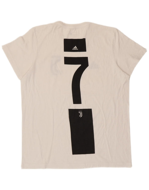 ADIDAS Herren Juventus Graphic T-Shirt Top Large Off White