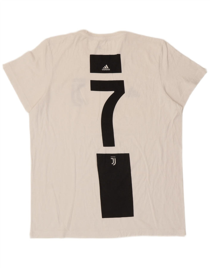 ADIDAS Herren Juventus Graphic T-Shirt Top Large Off White