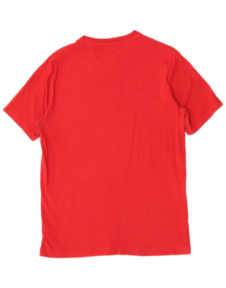 Penguin Herren T-Shirt Top Small aus roter Baumwolle