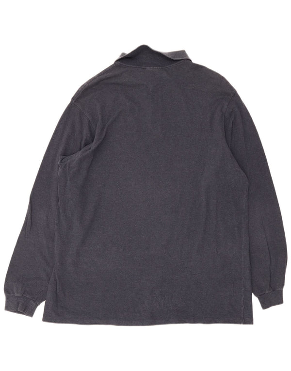 Lacoste Herren-Langarm-Poloshirt, Größe 8 3XL, marineblaue Baumwolle
