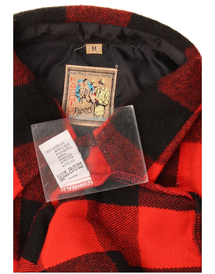 Report Mens Lumberjack Flannel Shirt Medium Red Gingham