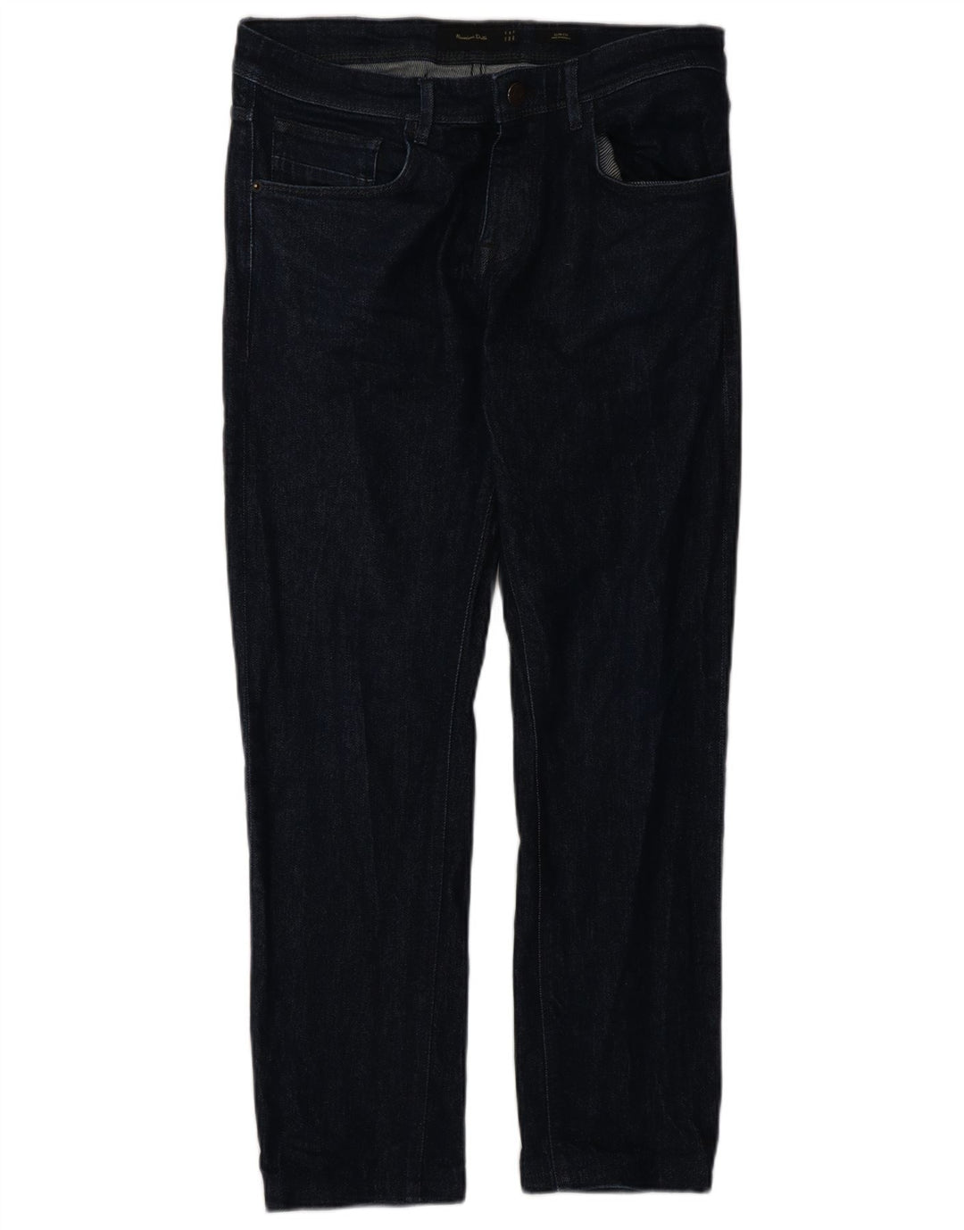 Massimo Dutti Herren Slim Jeans EU 40 Medium W31 L28 Marineblau Baumwolle