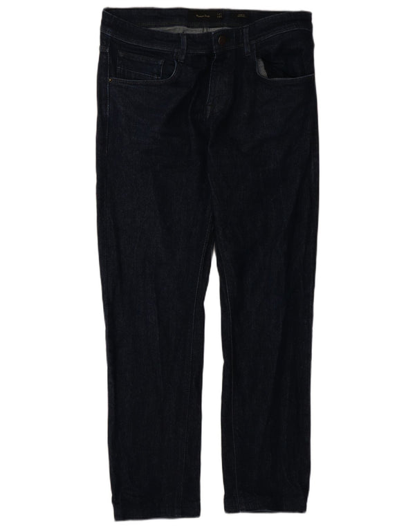 Massimo Dutti Herren Slim Jeans EU 40 Medium W31 L28 Marineblau Baumwolle