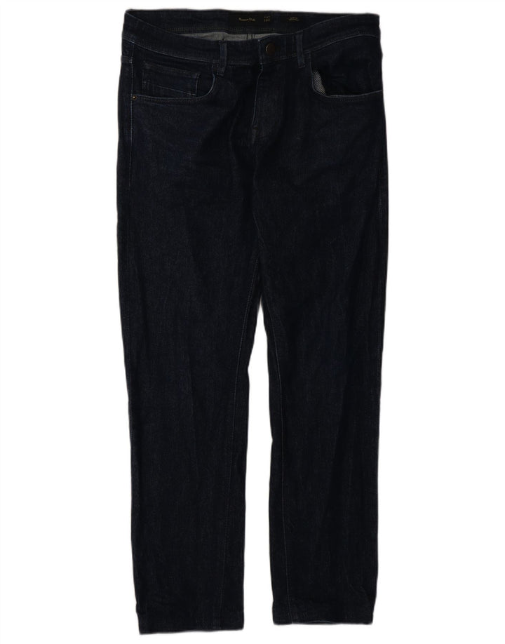 Massimo Dutti Herren Slim Jeans EU 40 Medium W31 L28 Marineblau Baumwolle
