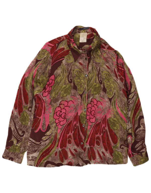 Vintage Womens Shirt Blouse UK 16 Large Multicoloured Floral