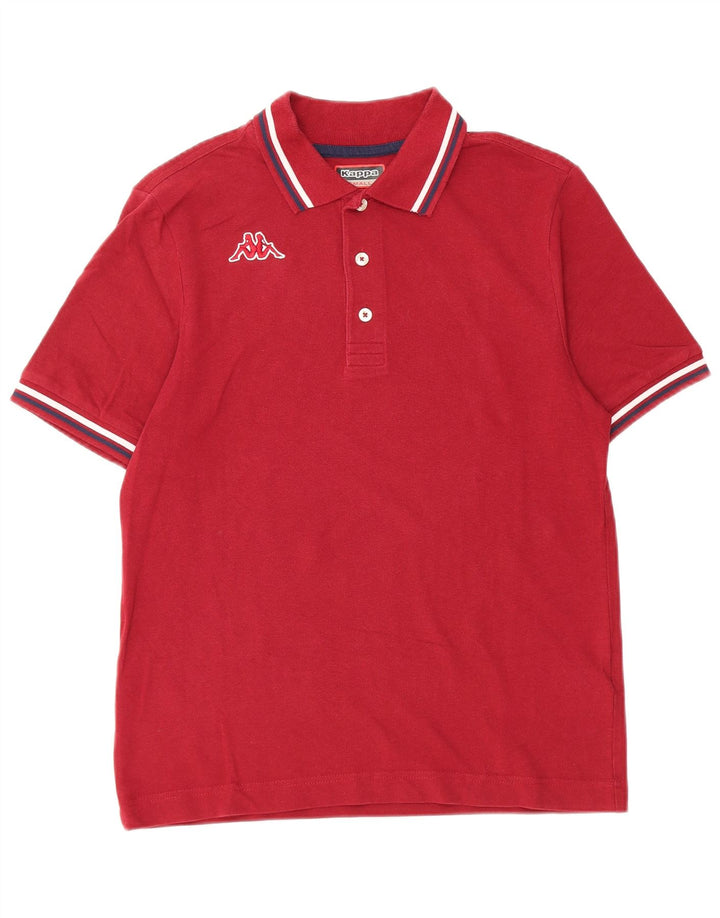 Kappa Herren-Poloshirt, klein, Burgunderrot, Baumwolle
