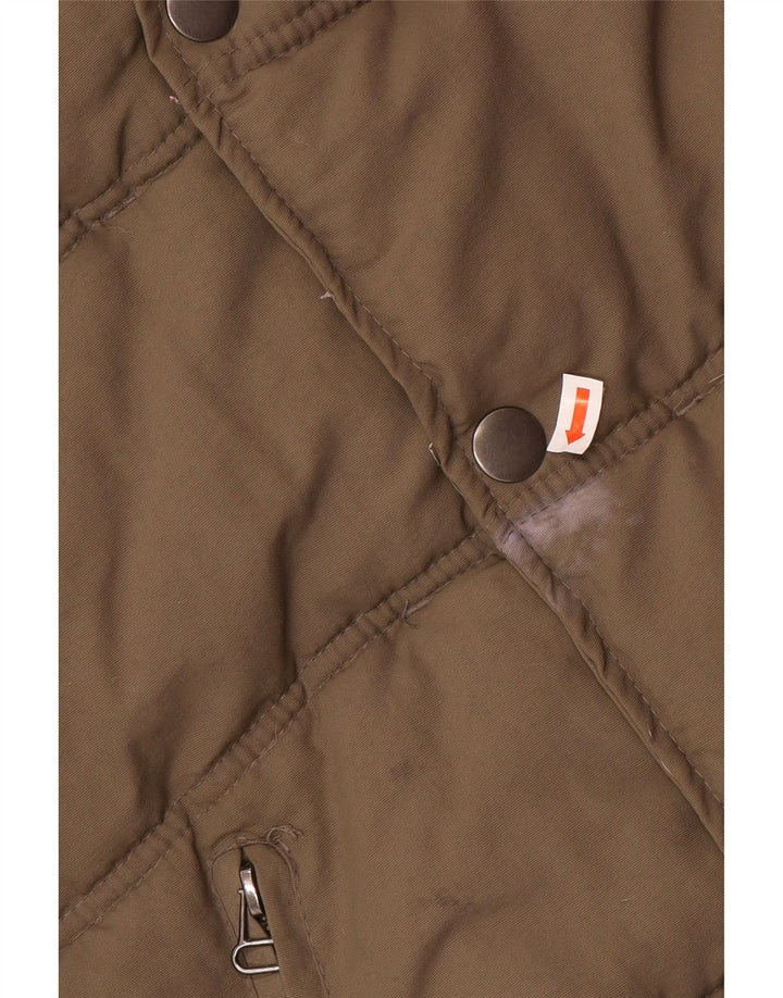 Superdry Damen Wattierte Jacke UK 14 Medium Beige Nylon