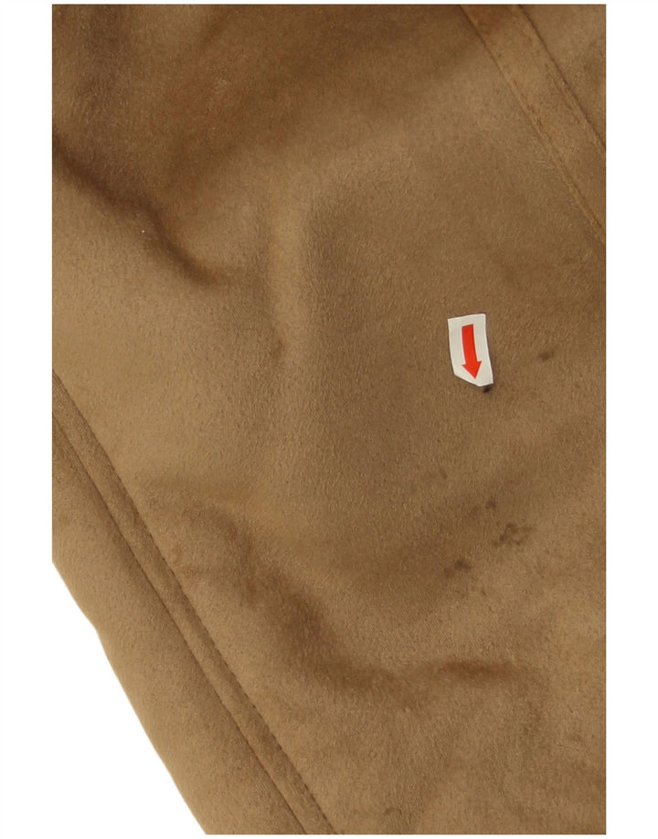 Zara Damen Sherpa-Mantel UK 14 Medium Beige Polyester