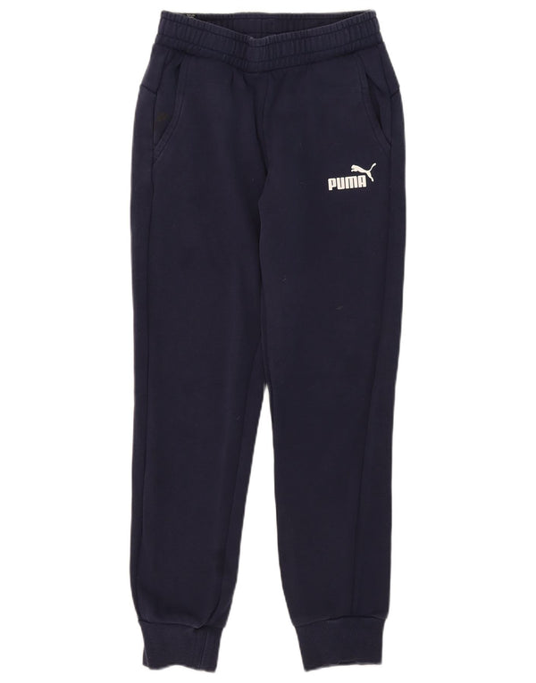 Puma Damen Trainingshose Jogger UK 8 Small Marineblau Baumwolle