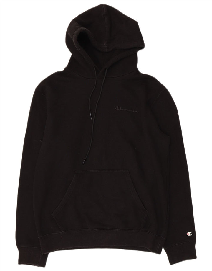 CHAMPION Mens Hoodie Jumper Medium Black Cotton