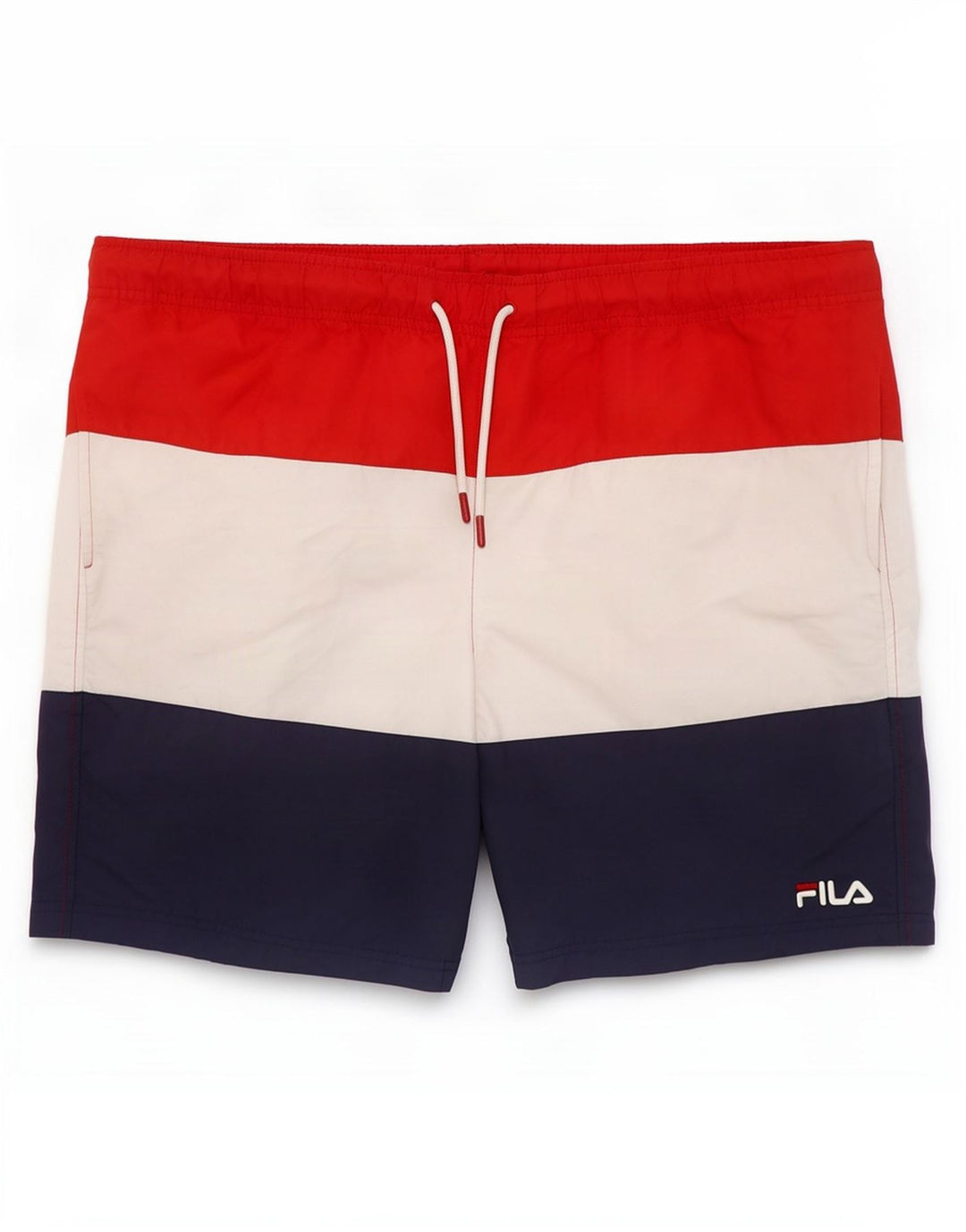 Fila Herren-Badeshorts, mittelgroß, mehrfarbig, Colourblock-Polyester