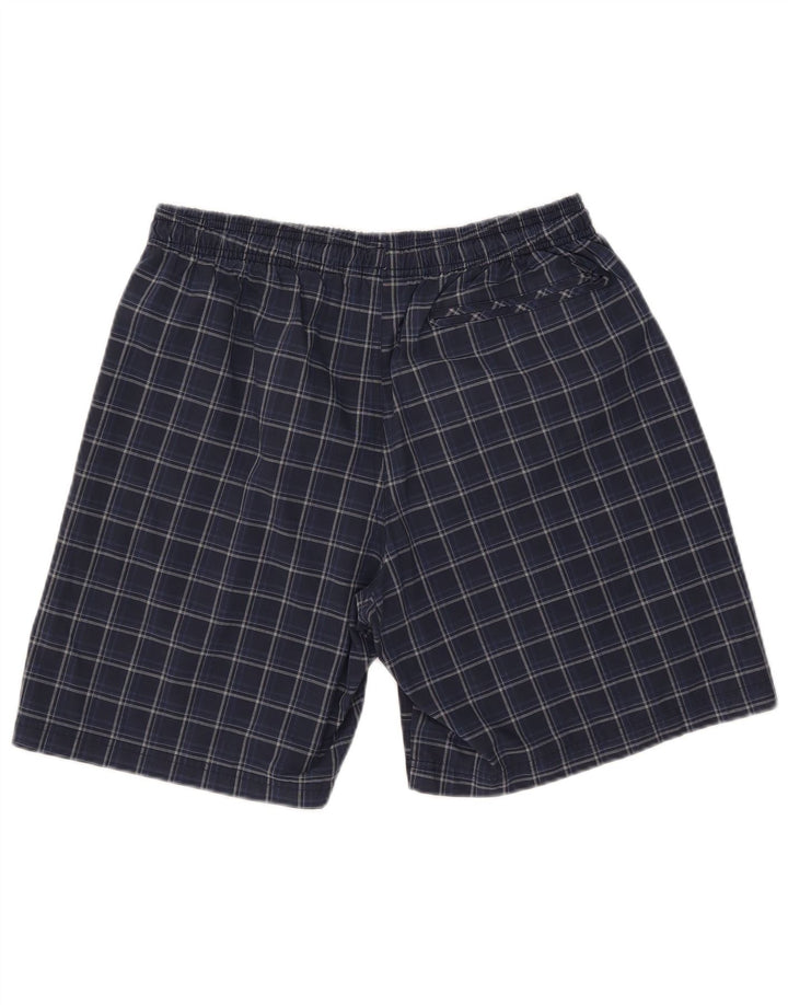 Adidas Herren-Badeshorts, groß, blau kariert, Polyester