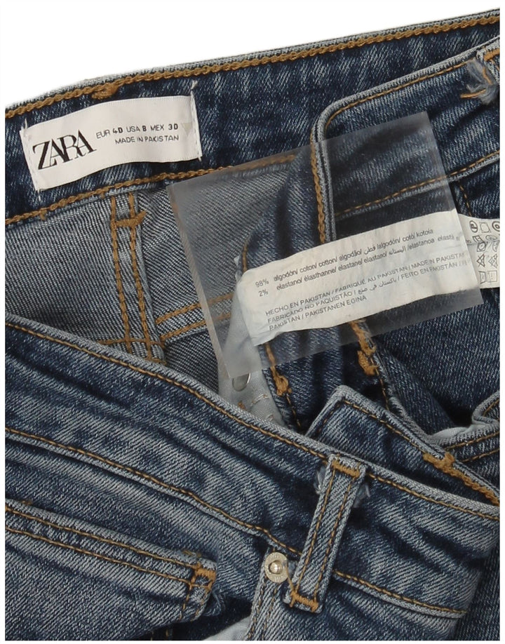 Zara Damen Bootcut Jeans EU 40 Medium W30 L34 Blaue Baumwolle