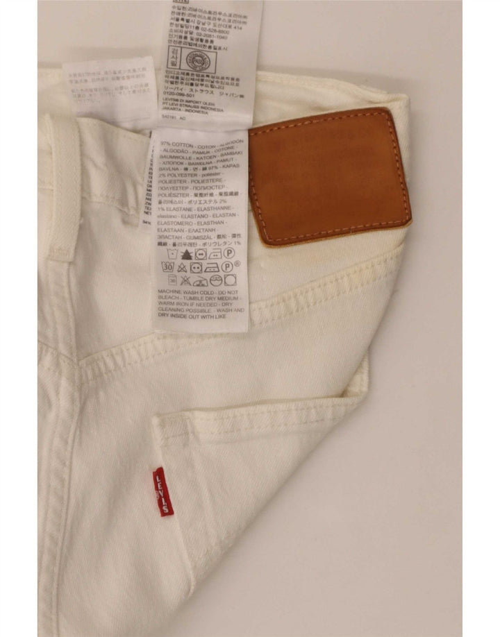 Levi's Herren Straight Jeans W29 L28 Weiße Baumwolle