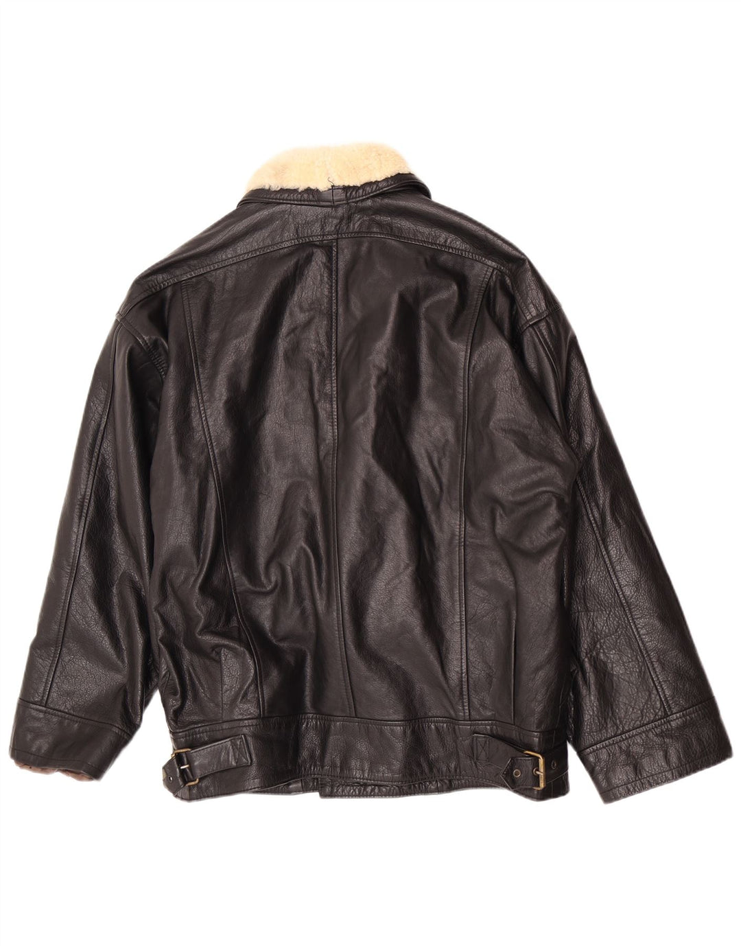 Vintage Herren Lederjacke IT 50 Medium Black Colourblock