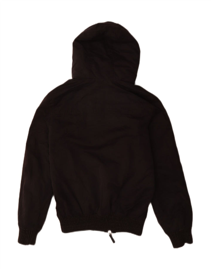 Superdry Herren Bomberjacke mit Kapuze, UK 36, Small, Schwarz, Polyester