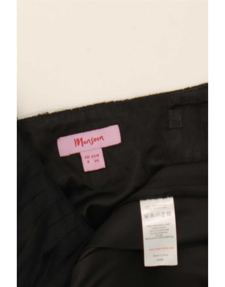 Monsoon Damen Übergroßes trägerloses Kleid UK 8 Small Schwarz Polyester