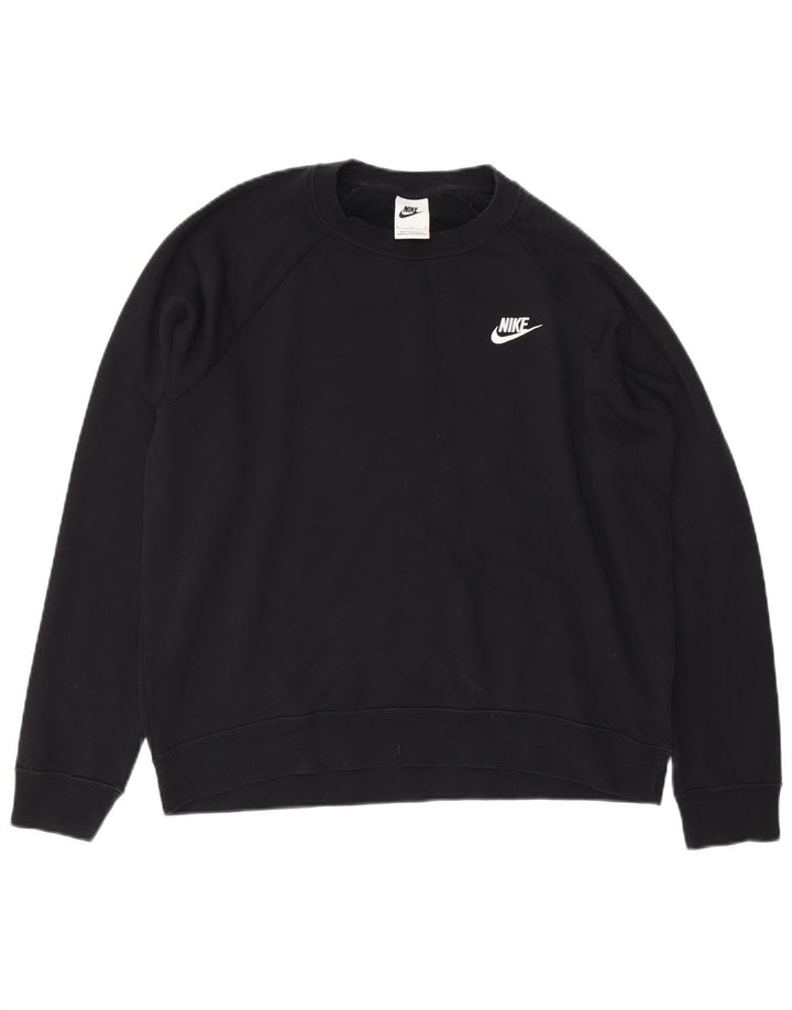 Nike Herren-Sweatshirt-Pullover, groß, schwarze Baumwolle