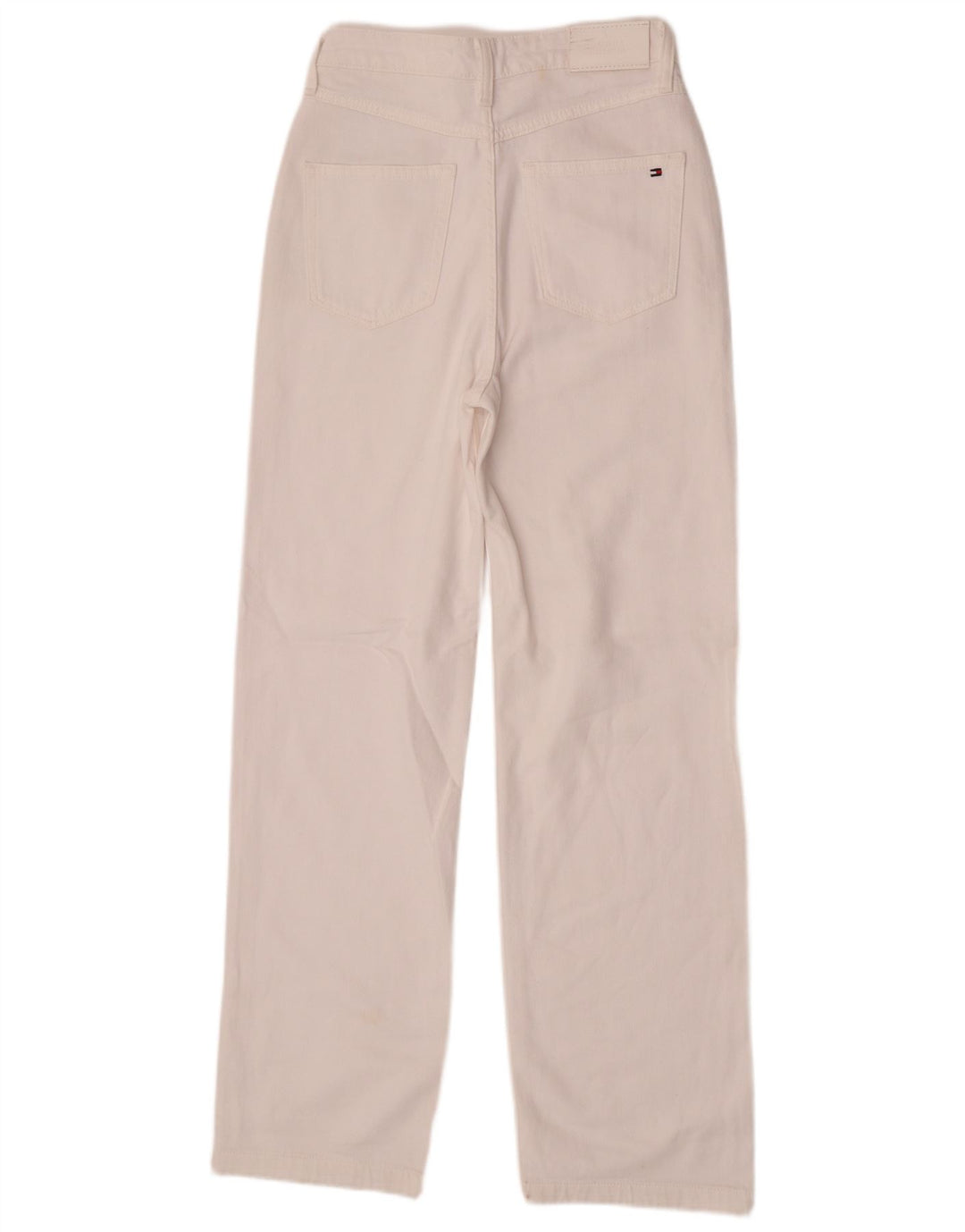 Tommy Hilfiger Damen Straight Jeans W27 L30 Weiße Baumwolle