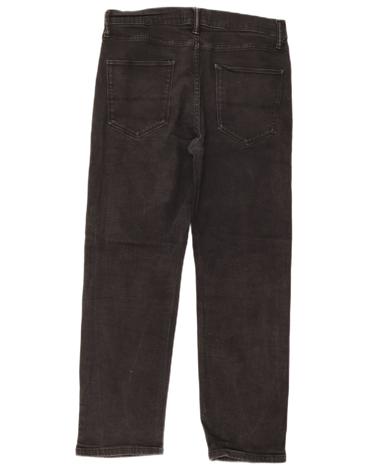 Marks & Spencer Herren Straight Jeans W32 L29 Schwarze Baumwolle