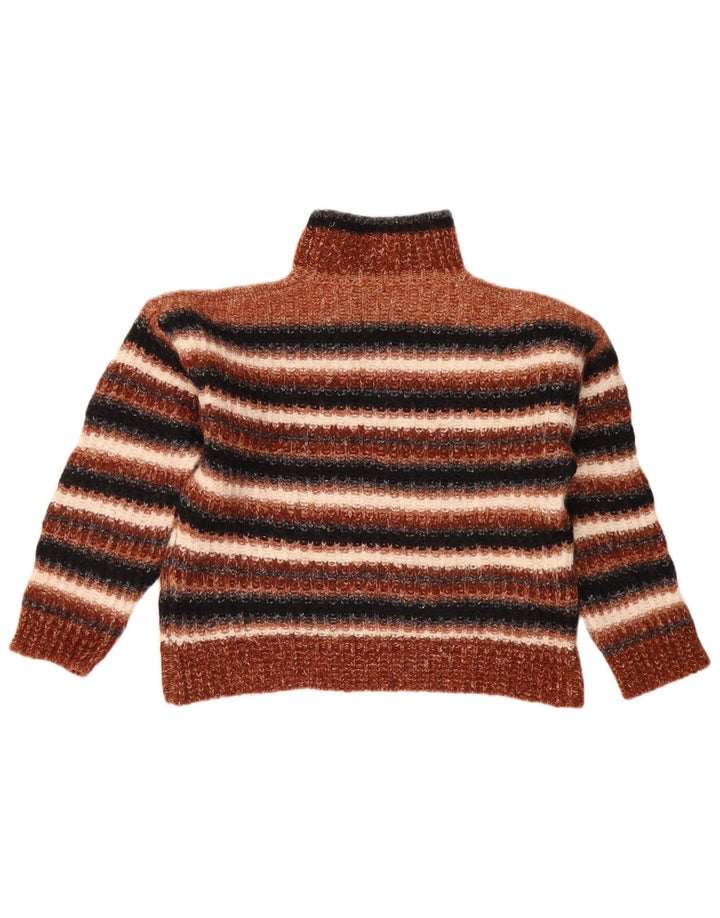 Massimo Dutti Damen Rollkragenpullover mit Rollkragen, Gr. 14, mittelbraun