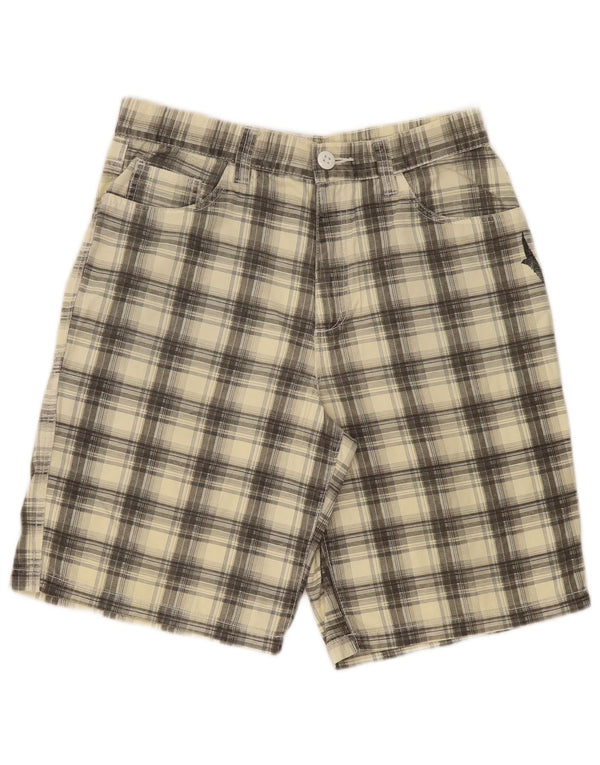 Billabong Herren Graphic Casual Shorts W32 Mittelbeige karierte Baumwolle