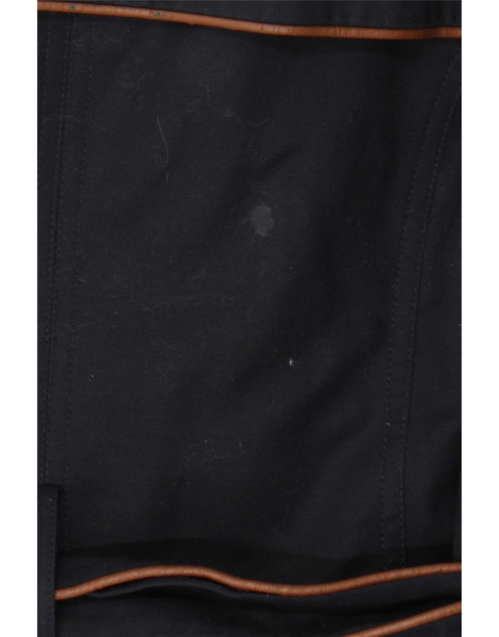 Hobbs Damen Trenchcoat UK 16 Large Marineblaue Baumwolle