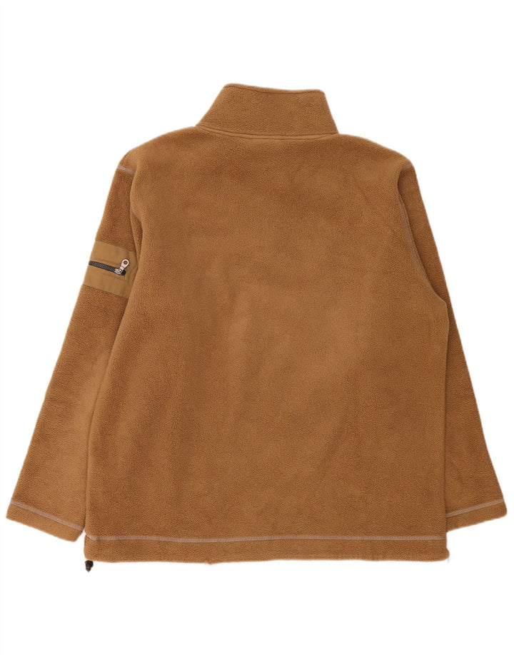 Murphy & Nye Herren-Fleecepullover mit Reißverschluss am Hals, groß, beige, Polyester