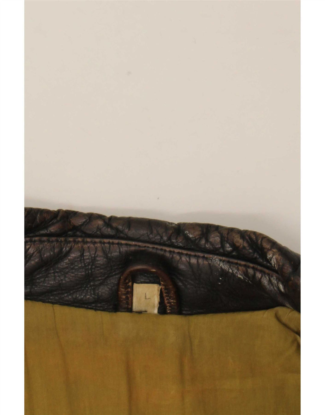 American Basics Herren-Leder-Bikerjacke, Größe 40, Braun