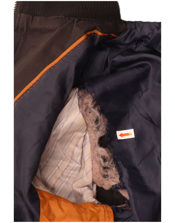 Zara Herren Militär Bomberjacke UK 36 Small Schwarz