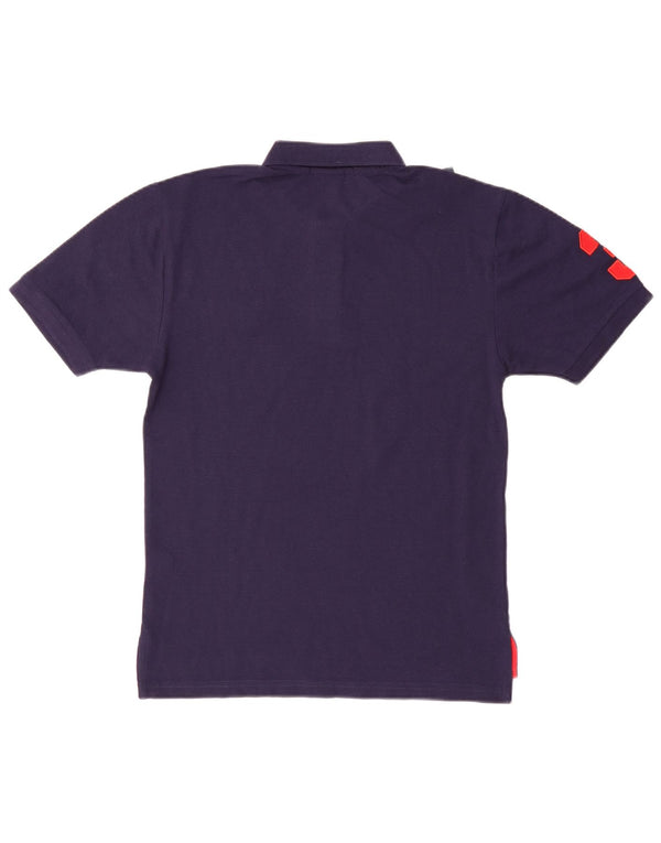 U.S. Polo Assn. Jungen-Poloshirt mit Grafik, 14–15 Jahre, groß, marineblaue Baumwolle
