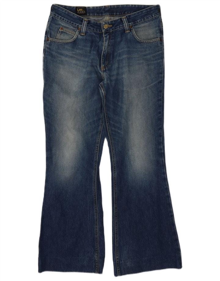 Lee Damen Schlagjeans W32 L29 Blaue Baumwolle