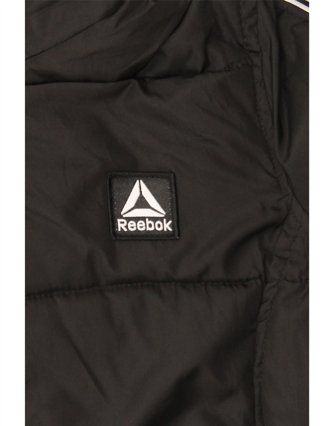 Reebok Damen Graphic Hooded Wattierte Jacke UK 10 Small Schwarz