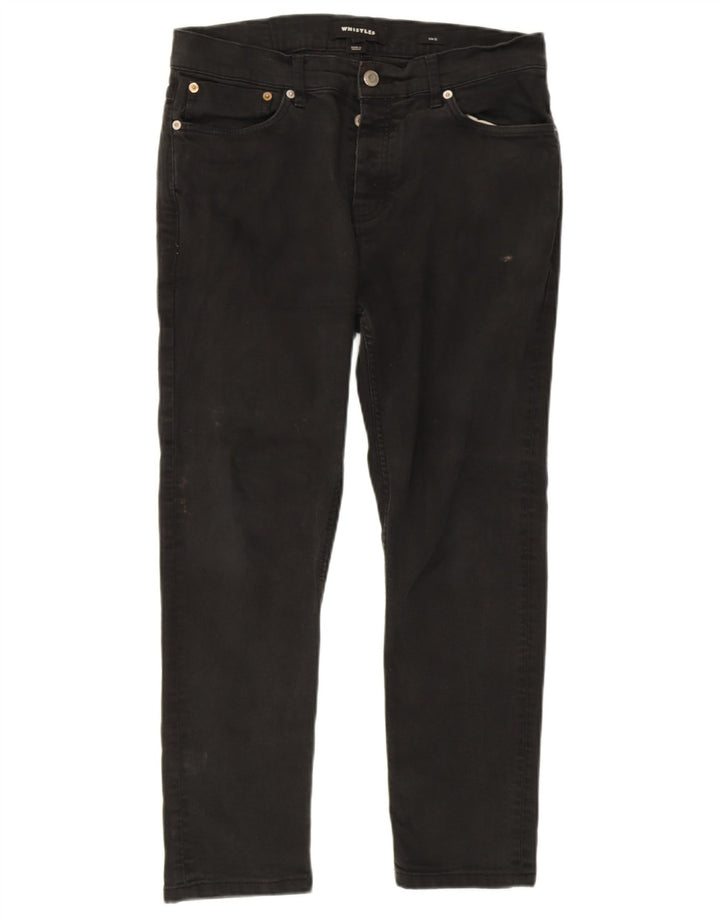Whistles Damen Crop Slim Jeans W34 L25 Schwarz