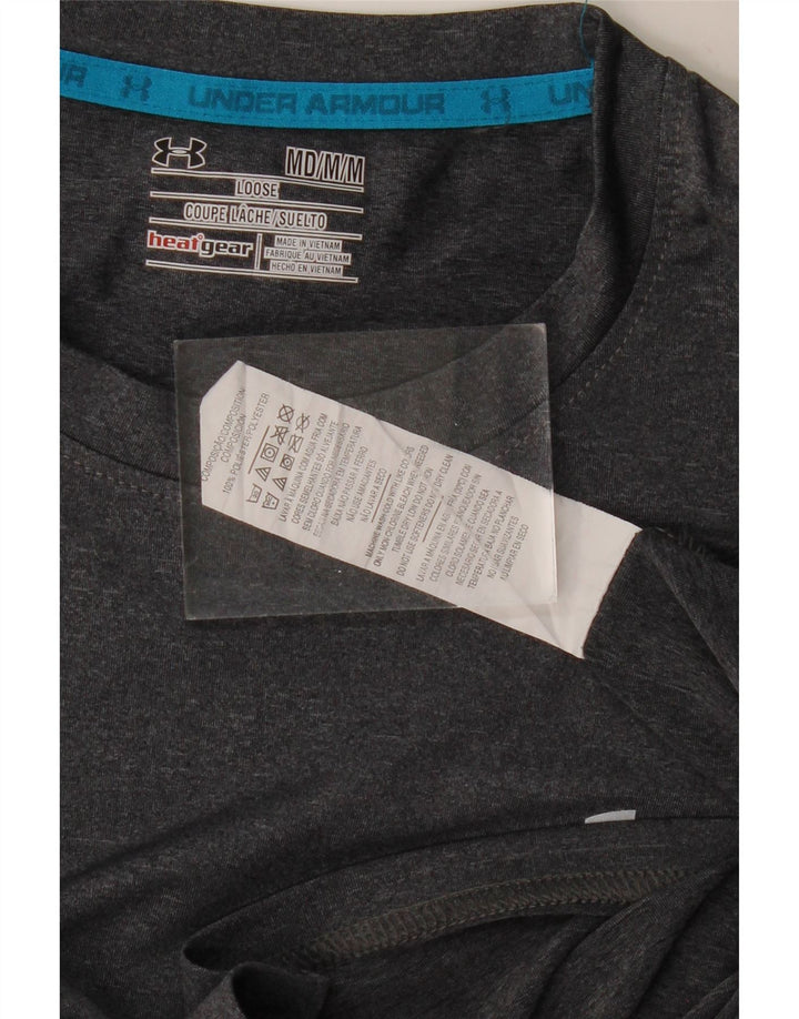 UNDER ARMOUR Herren Heat Gear T-Shirt Top Mittelgraues Polyester