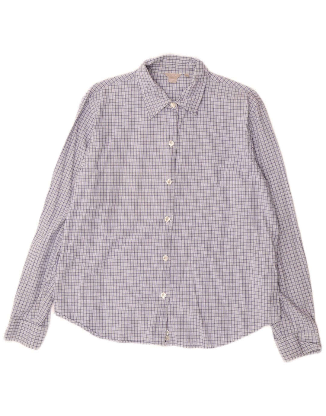 J. CREW Damen-Hemd UK 16, groß, blau kariert, Baumwolle