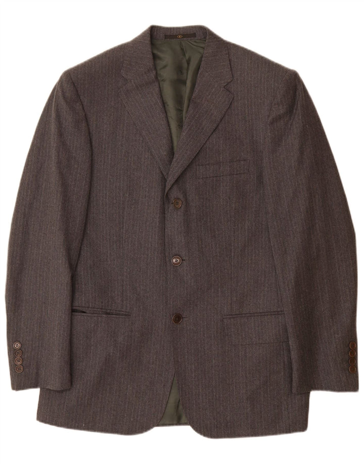 Valentino Herren-Anzug mit 3 Knöpfen, zweiteilig, Größe 48, Mittel W32 L29, Grau, Nadelstreifen