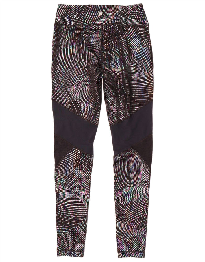 Fila Damen Leggings UK 10 Small Mehrfarbiges Colourblock-Polyester