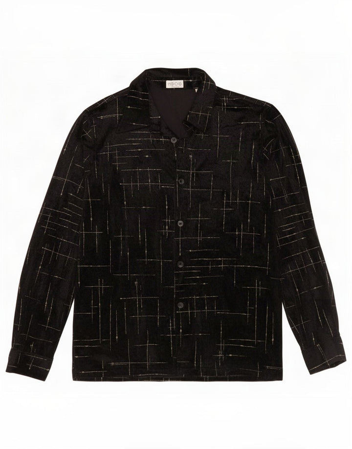 Tipo' S Herrenhemd XL Schwarz kariertes Polyester