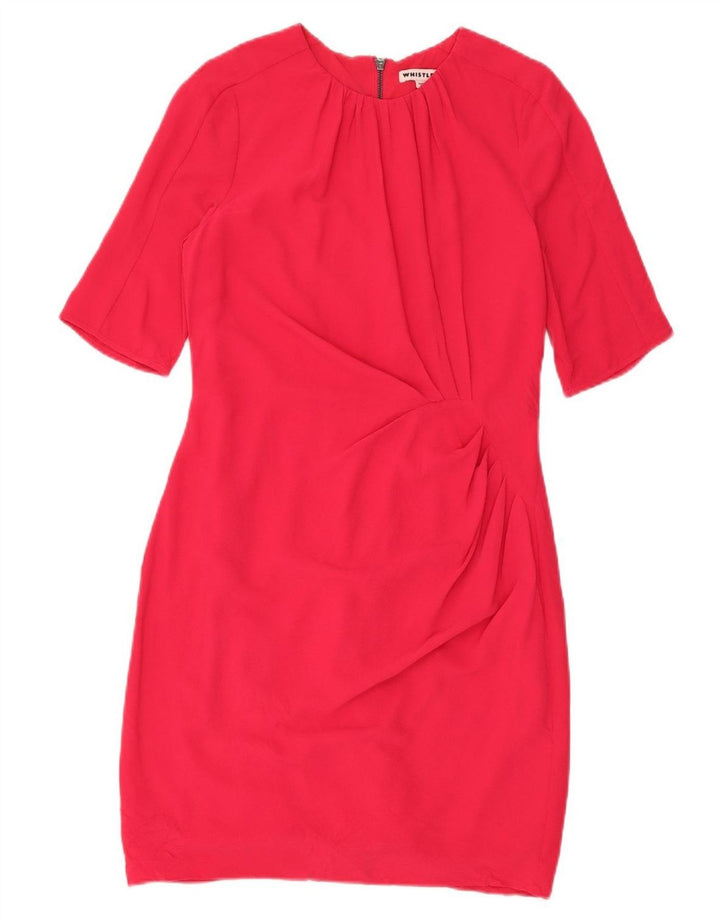 Whistles Damen Etuikleid UK 12 Mittelrotes Polyester