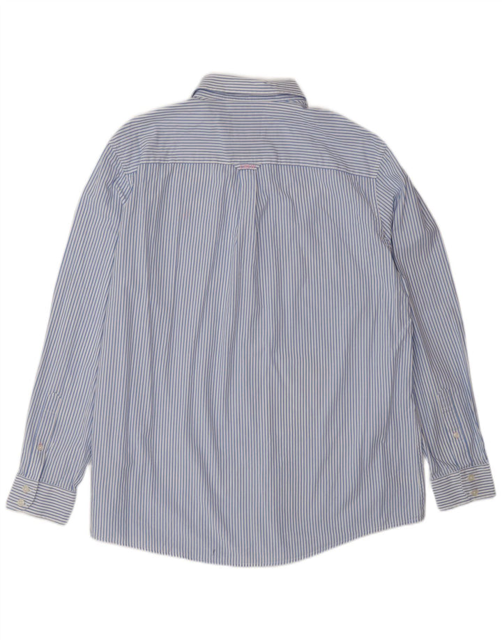 Crew Clothing Herren-Hemd mit klassischer Passform, XL, blau gestreift, Baumwolle