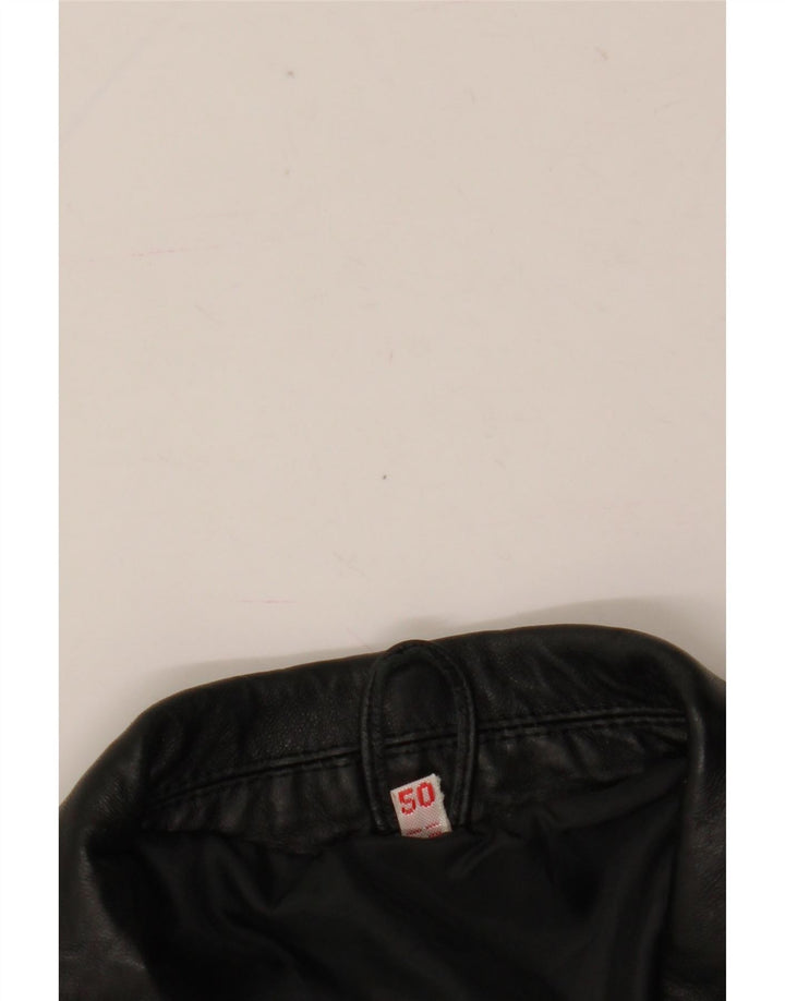 Vintage Herren Lederjacke IT 50 Large Schwarz
