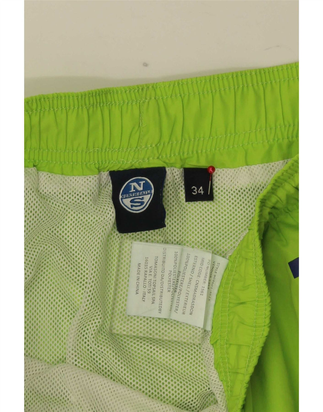 North Sails Herren Badeshorts mit Grafik, Größe L, Grün, Polyester
