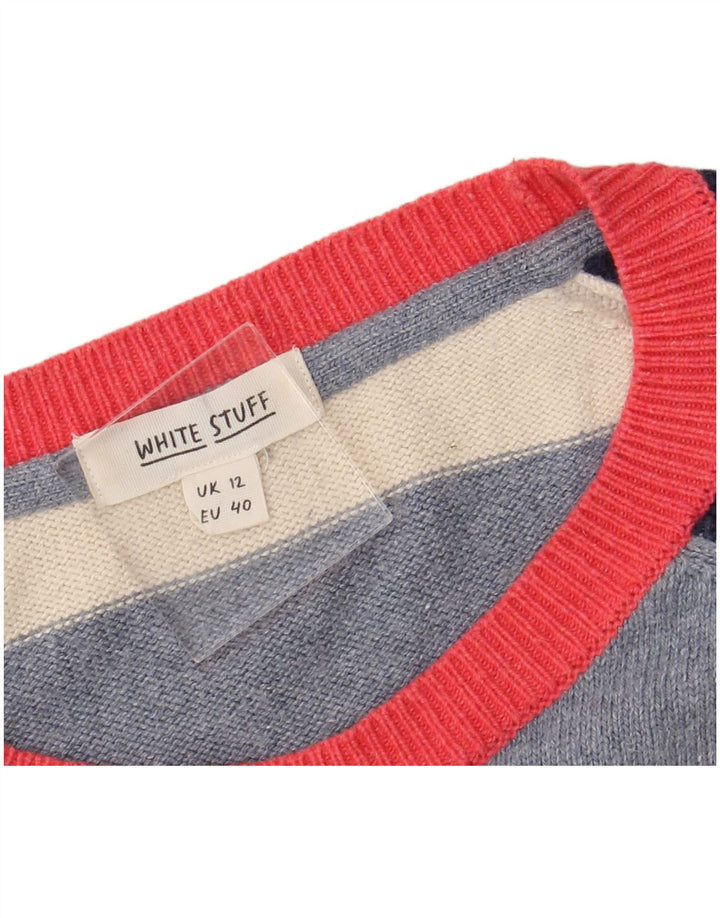 WHITE STUFF Damen-Pullover mit U-Boot-Ausschnitt, Gr. 12, mittelmehrfarbig